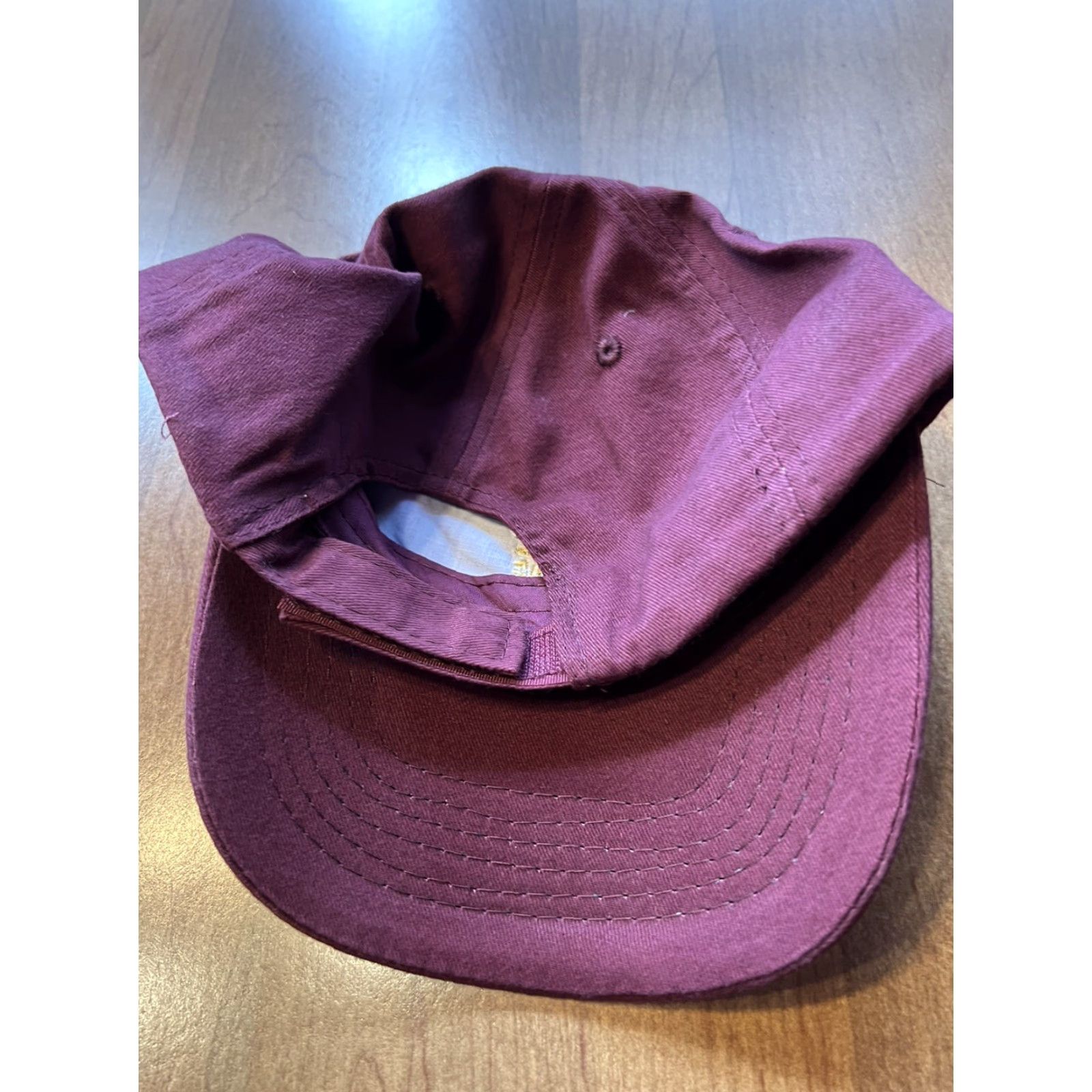 Vintage PIME 2012 Golf Day Hat Yellow Maroon Strap Back New Never Worn Trucker Hat Logo Apollo Men Adjustable Red Size ONE SIZE - 3 Thumbnail