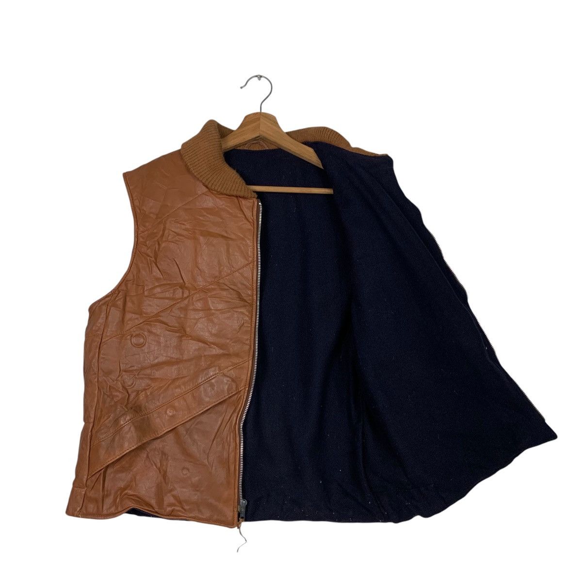 Leather 90’s CRESCO Outerwear Brown Leather Vest #2152-C95 Size US M / EU 48-50 / 2 - 9 Thumbnail