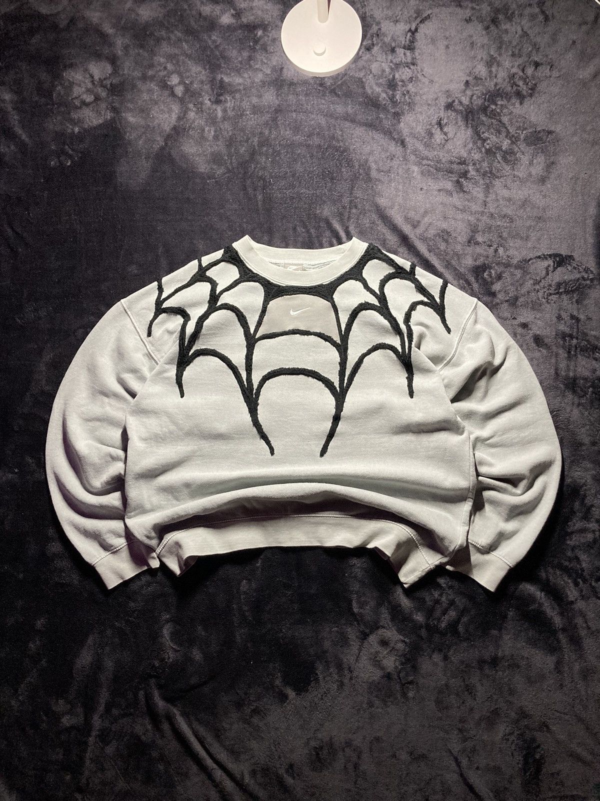 Nike × Vintage ⛩️Nike sweatshirt custom vintage y2k center logo spider web Size US L / EU 52-54 / 3 - 2 Thumbnail