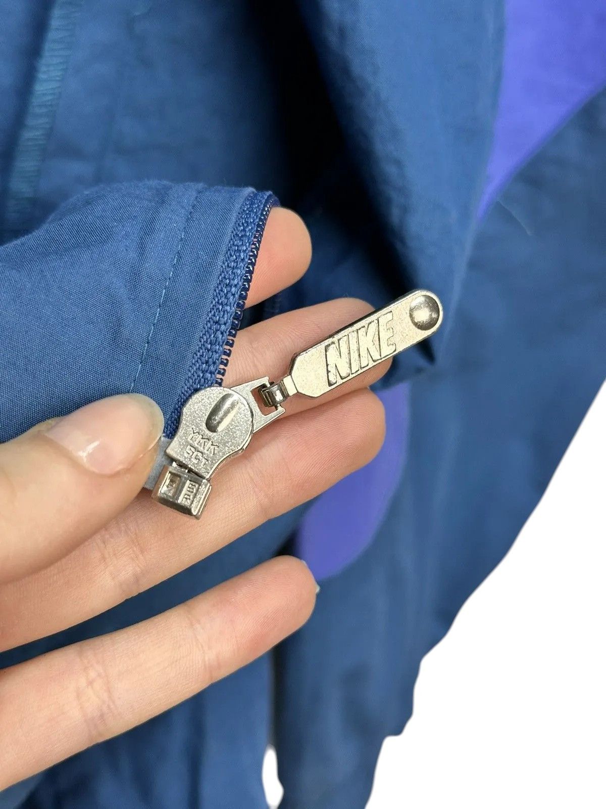 Vintage Nike blue 90s nylon baggy light jacket vintage y2k style Size US XL / EU 56 / 4 - 10 Thumbnail