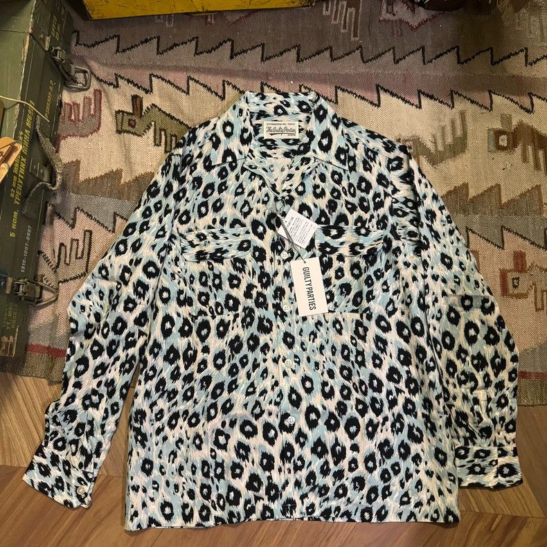 Wacko Maria Wacko Maria Blue Leopard Print Shirt | Grailed