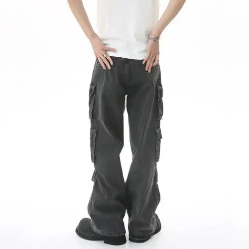 Jean washed flared fade hiphop jeans Size US 32 / EU 48 - 3 Thumbnail