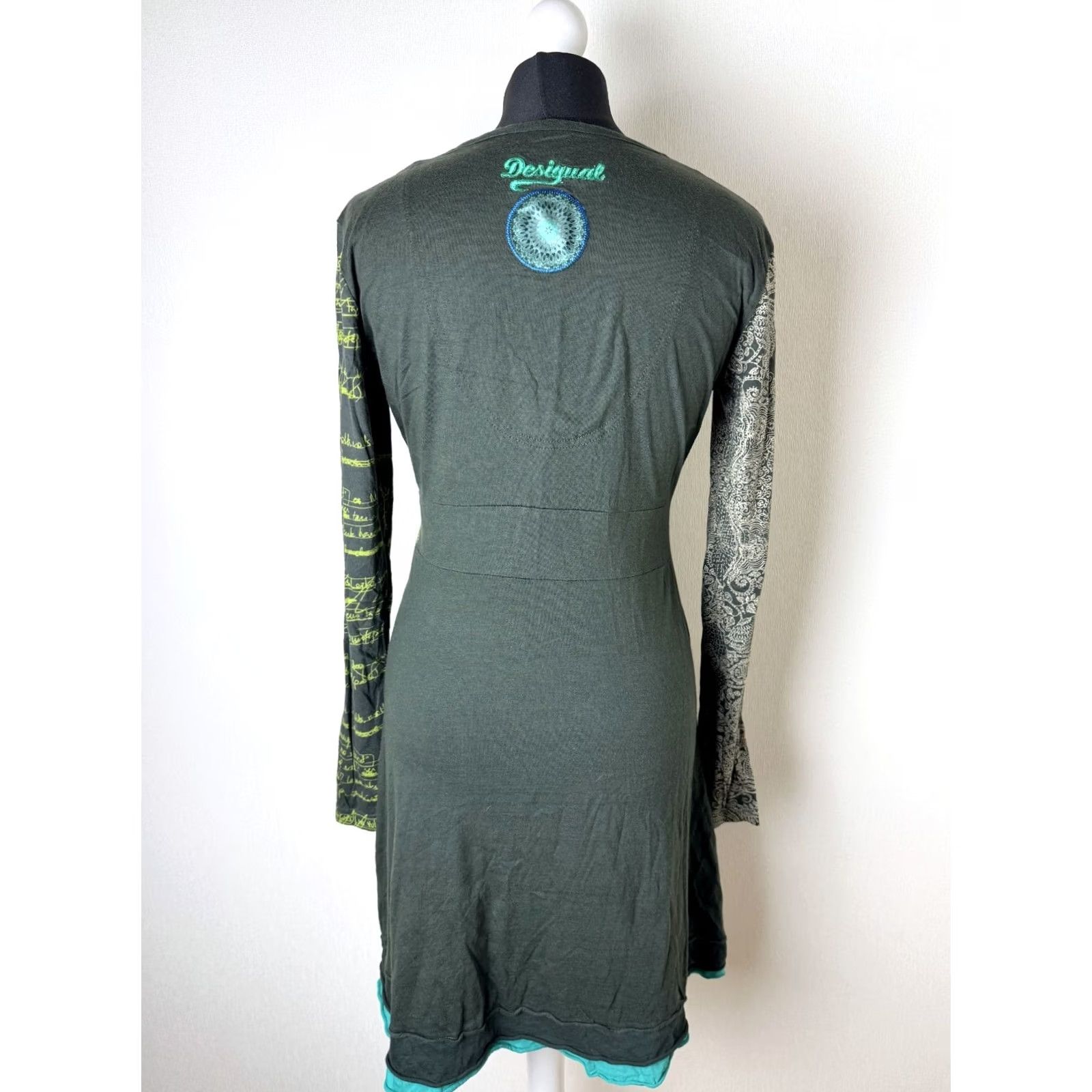 Desigual Desigual Dress TibEt Green Women L A-Line Knee Length XS?? Size L / US 10 / IT 46 - 7 Thumbnail