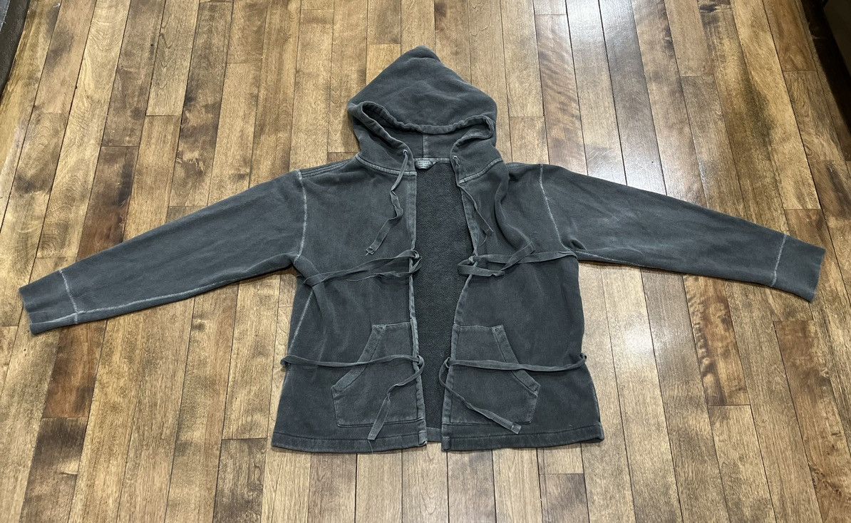 Unused Oil Wash Grey Kimono Tie Bondage Hoodie by Unused Size US M / EU 48-50 / 2 - 5 Thumbnail