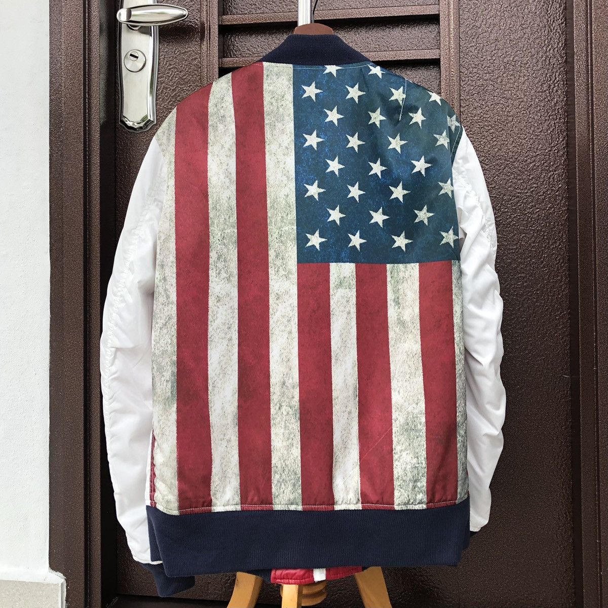 Avirex Avirex 35th Anniversary Flag USA Reversible Bomber Jacket Size US XL / EU 56 / 4 - 4 Thumbnail