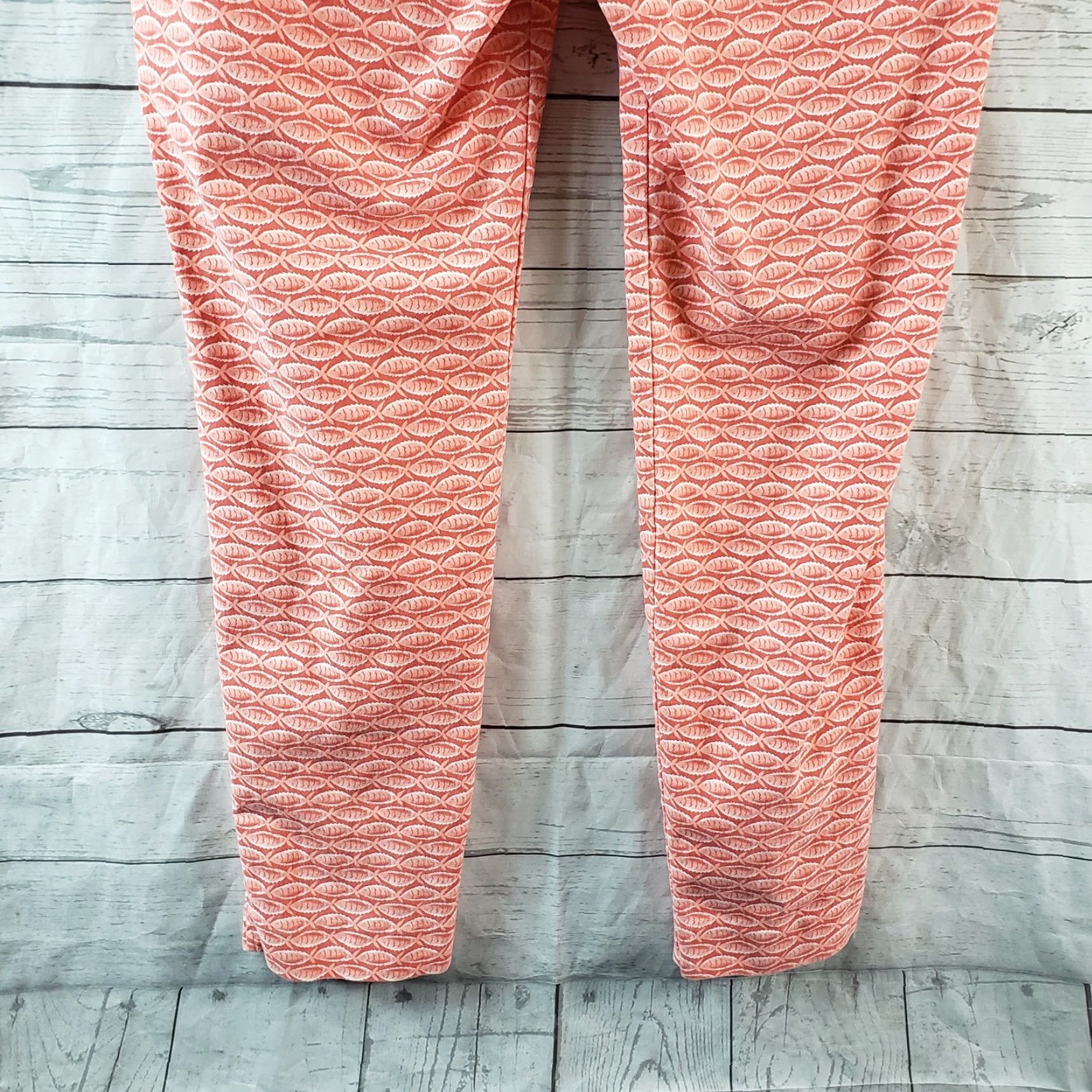 Old Navy Old Navy Womens Pixie Pants Sz 6 Pink Fish Print Mid Rise Cotton Blend Pants Womens 6 Pink Fish Print Cropped Casual Vintage: No Size 28" / US 6 / IT 42 - 5 Thumbnail