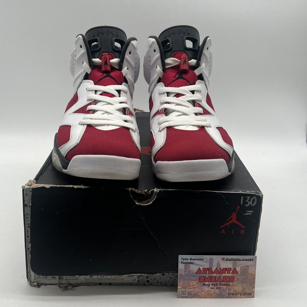 Jordan Brand Air Jordan 6 Carmine Size US 8.5 / EU 41-42 - 2 Thumbnail