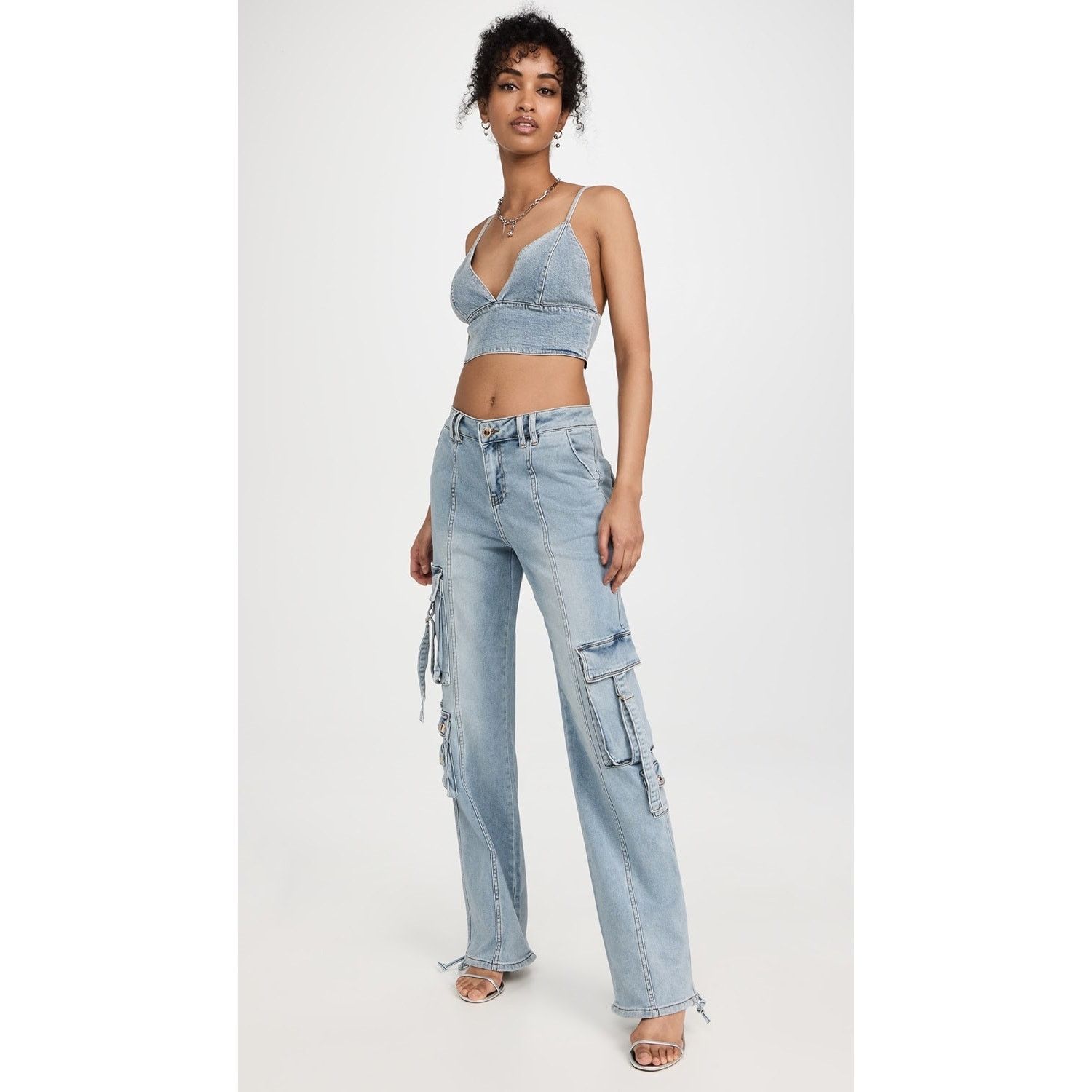 Alice + Olivia Alice + Olivia Carli Denim Bra Top Rockstar Blue jean size 2 Size XS / US 0-2 / IT 36-38 - 14 Thumbnail