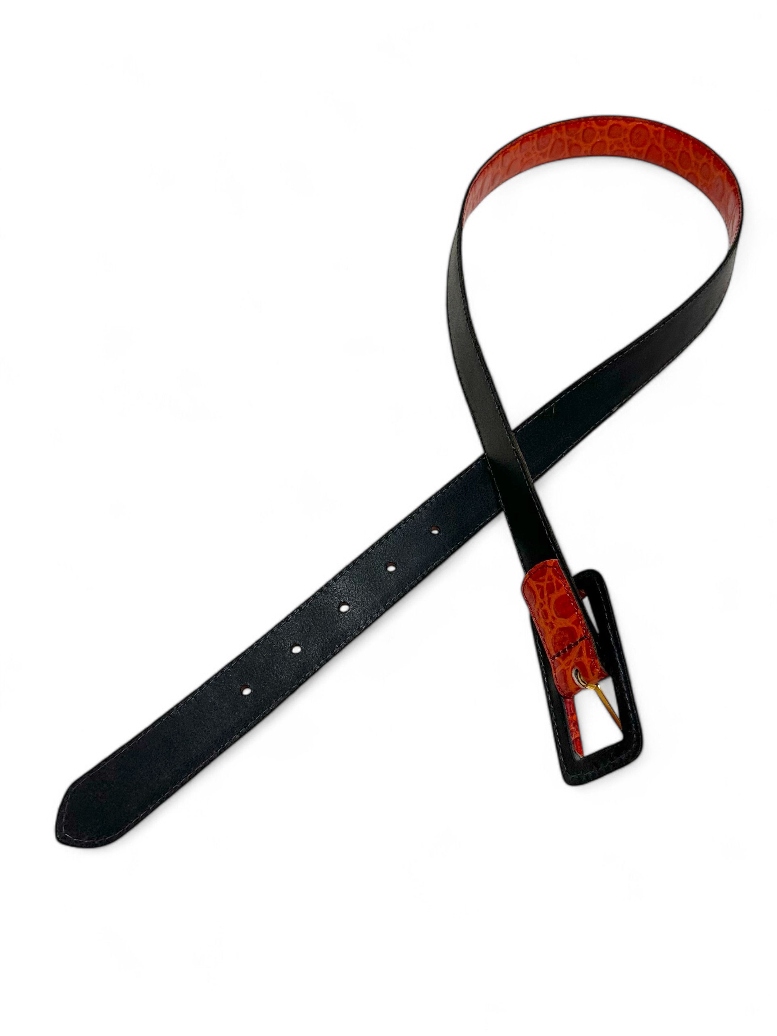Vintage Vintage Croute de Vachette Leather Belt Made in France 30/75 Size ONE SIZE - 4 Thumbnail