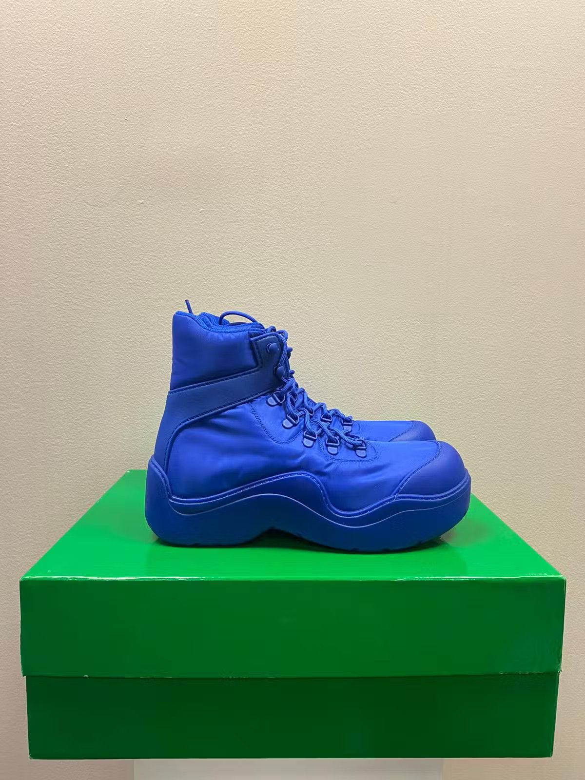image of Bottega Veneta Q / Puddle Bomber Ankle Boots In Cobalt, Men's (Size 10)