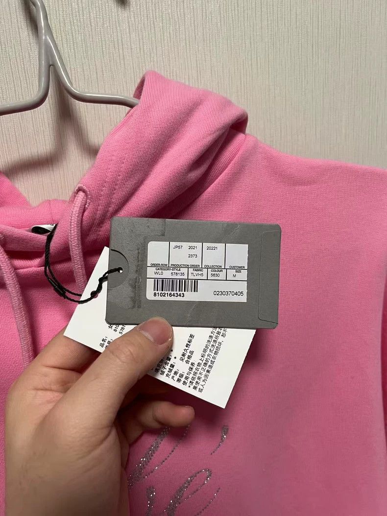 Balenciaga Balenciaga Pink Bebe Hoodie with Rhinestones-2506 Size M / US 6-8 / IT 42-44 - 6 Thumbnail