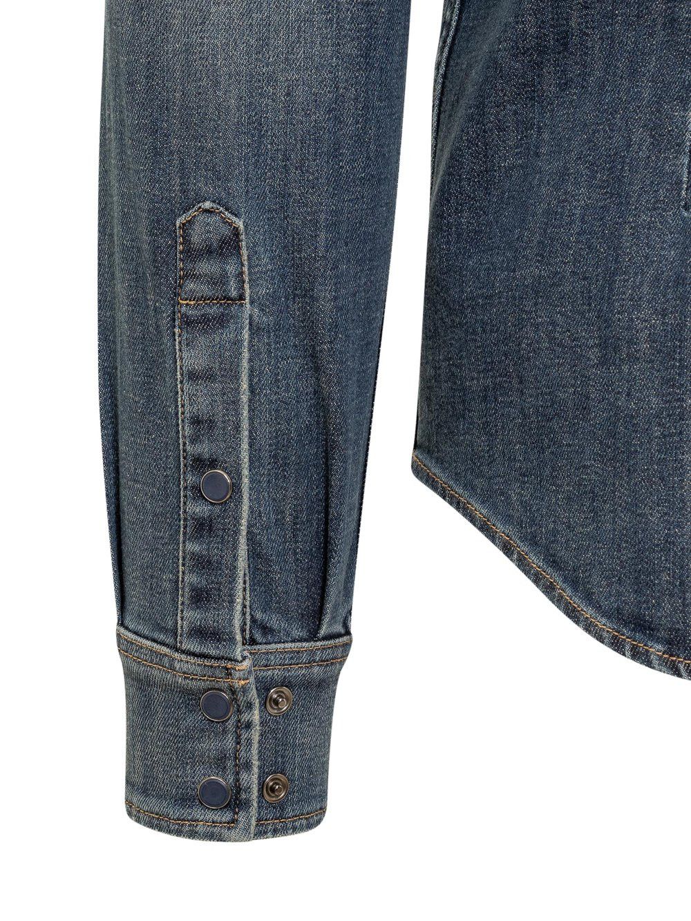 Dolce & Gabbana o1y0125 Denim Shirt in Blue Size US S / EU 44-46 / 1 - 3 Thumbnail