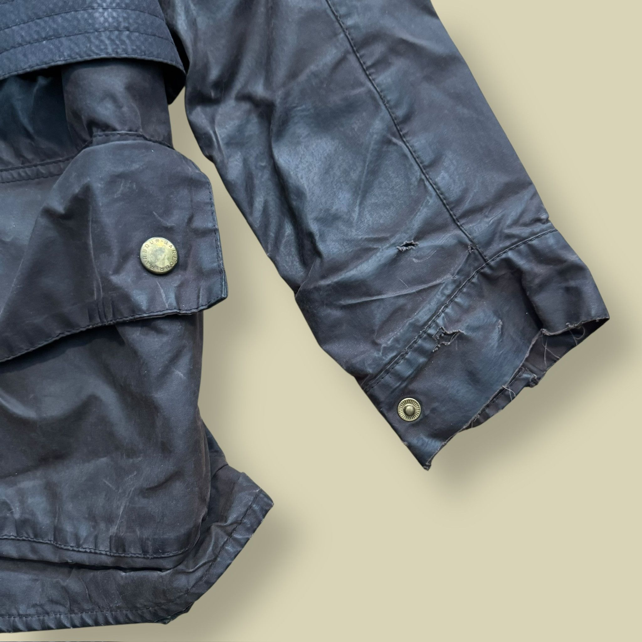 Barbour Barbour International Waxed Blue Jacket Size US L / EU 52-54 / 3 - 7 Thumbnail