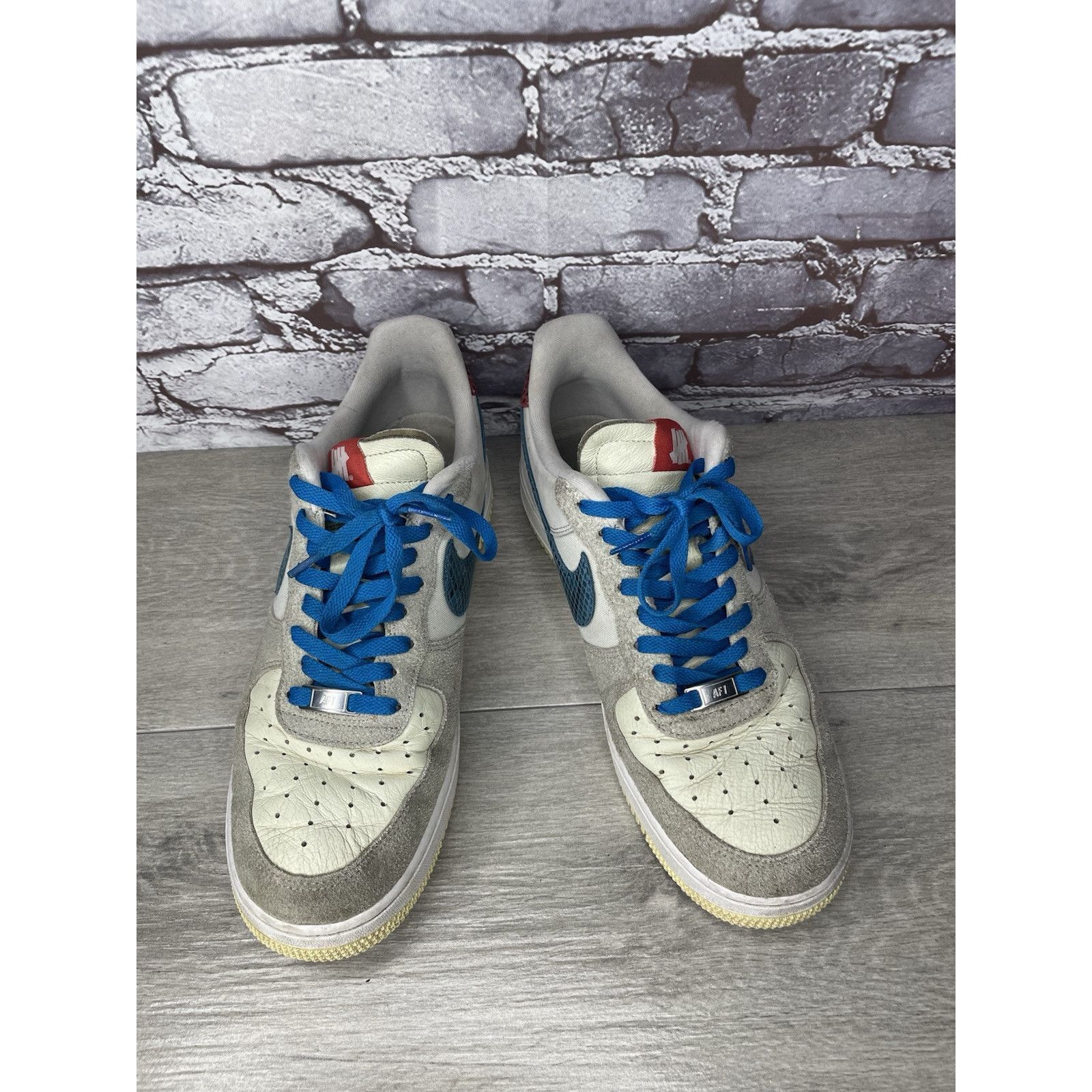 Nike Nike Undefeated x Air Force 1 Low 5 White Leather Grey Suede Size US 10.5 / EU 43-44 - 16 Thumbnail