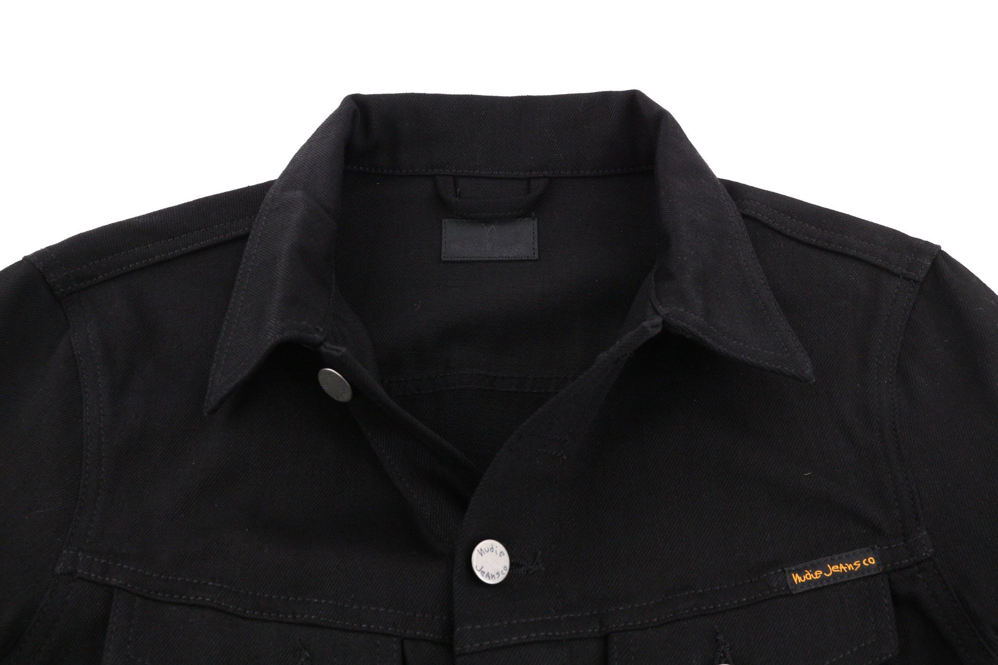 Nudie Jeans KENNY XS Dry Black Organic Polo Neck Denim Jacket 81593 Size US XS / EU 42 / 0 - 4 Thumbnail