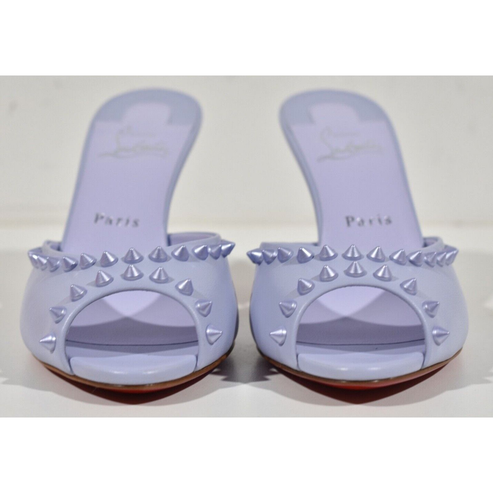 Christian Louboutin Me Dolly Spike 85 Skylight Purple Sandal Mule Heel Pump 39 Size US 9 / IT 39 - 7 Thumbnail