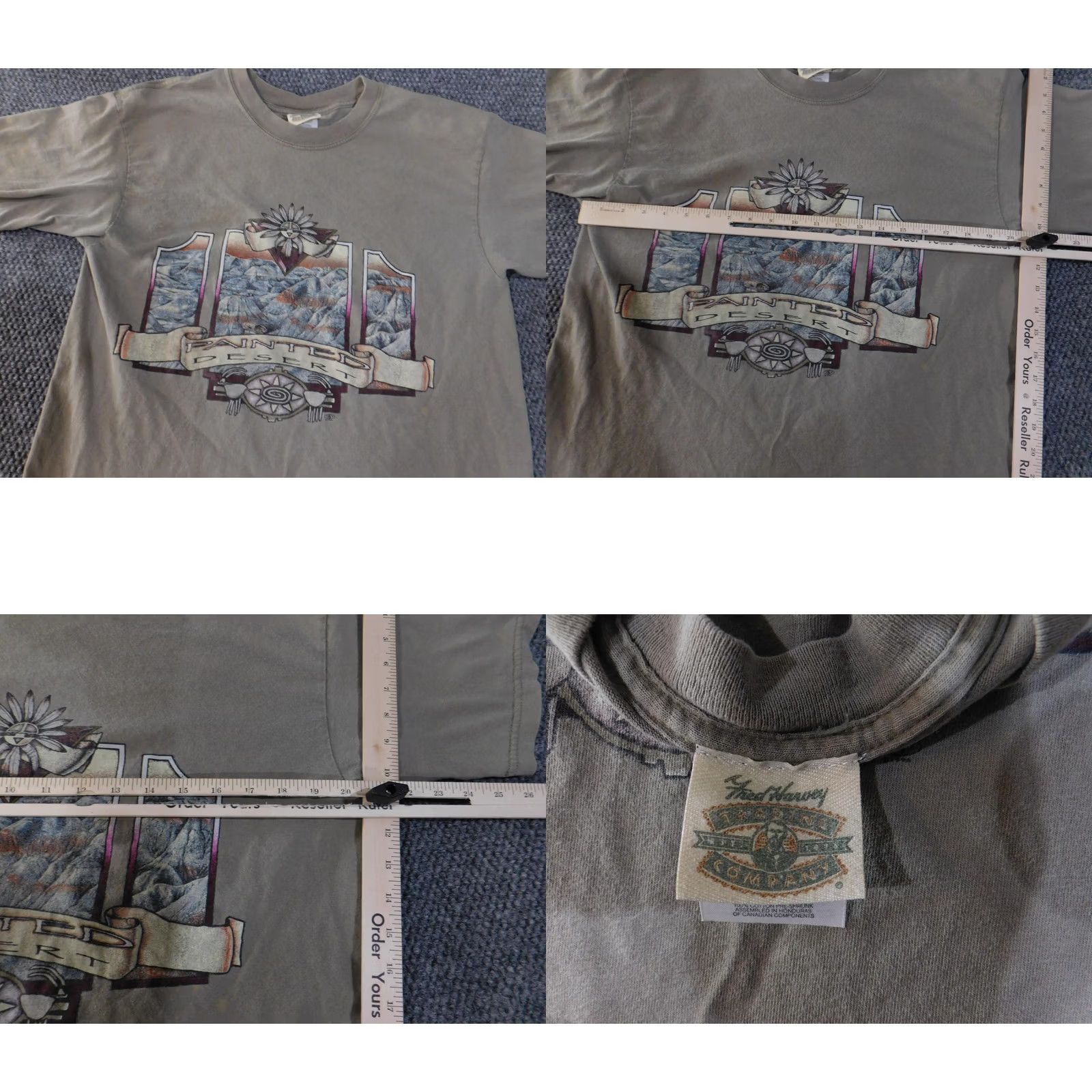 FRED VINTAGE Painted Desert Shirt Mens Large Brown Tan Graphic Southwest Fred Harvey Arizona Travel Western Nature Size US L / EU 52-54 / 3 - 8 Thumbnail