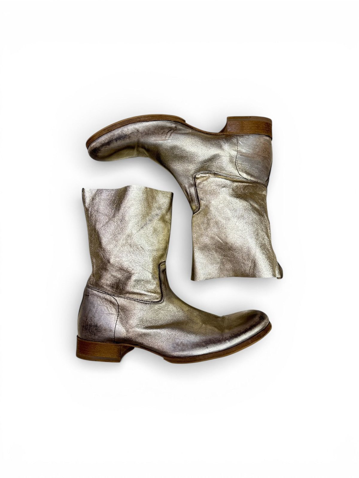 Officine Creative OFFICINE CREATIVE 178 METALLIC GOLD BOOTS SIZE 43 Size US 10 / EU 43 - 4 Thumbnail