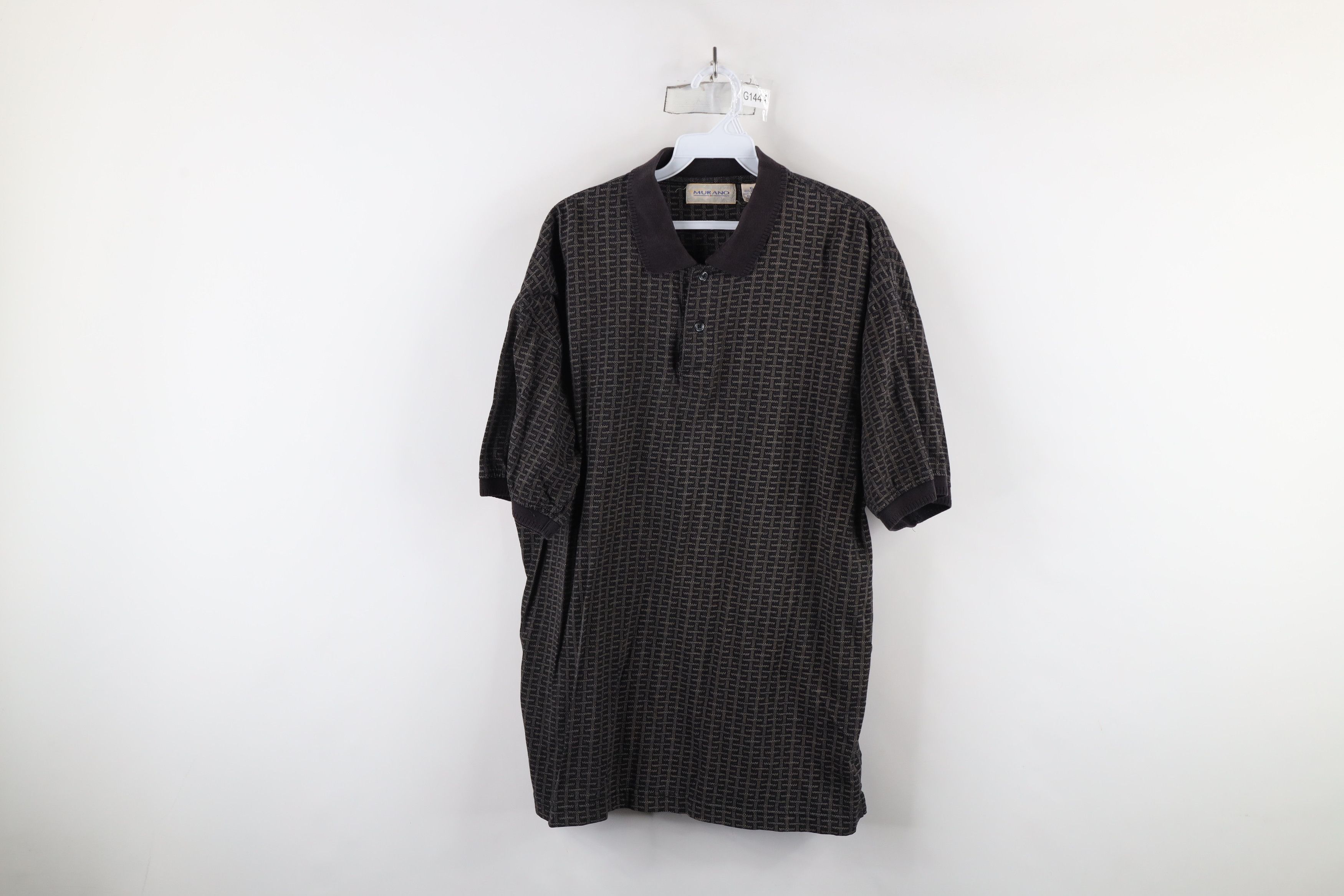 Vintage Vintage 90s Streetwear Geometric Collared Golf Polo Shirt Size US XL / EU 56 / 4 - 1 Thumbnail