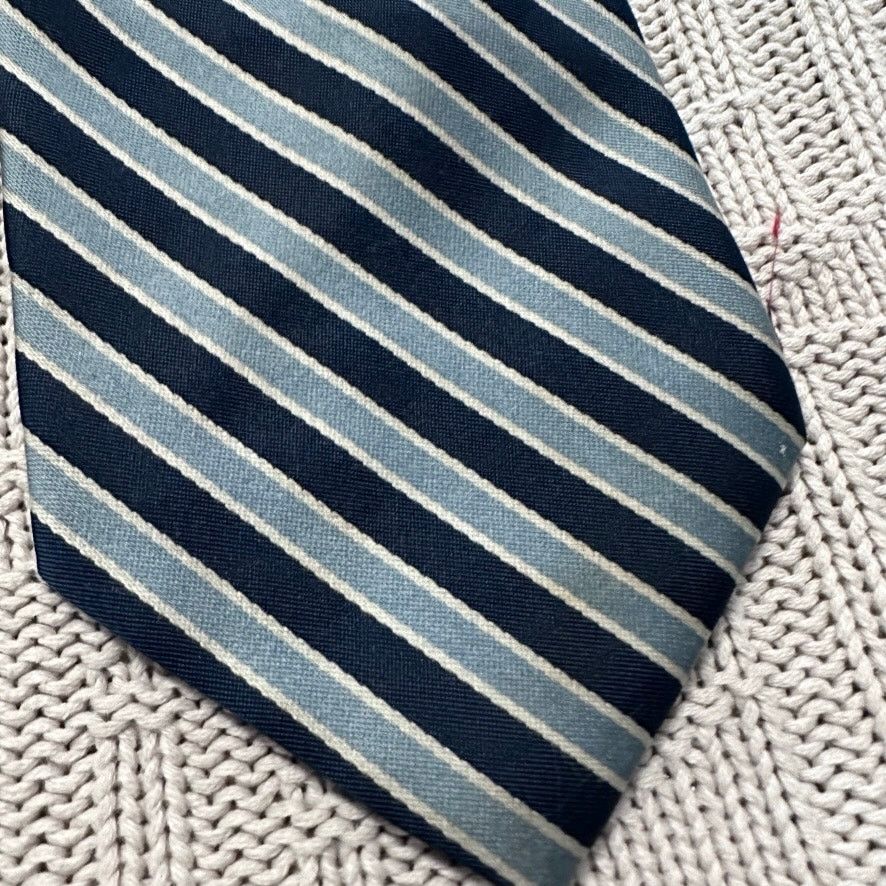 Vintage Vintage Interwoven navy and light blue striped men's tie Size ONE SIZE - 2 Thumbnail