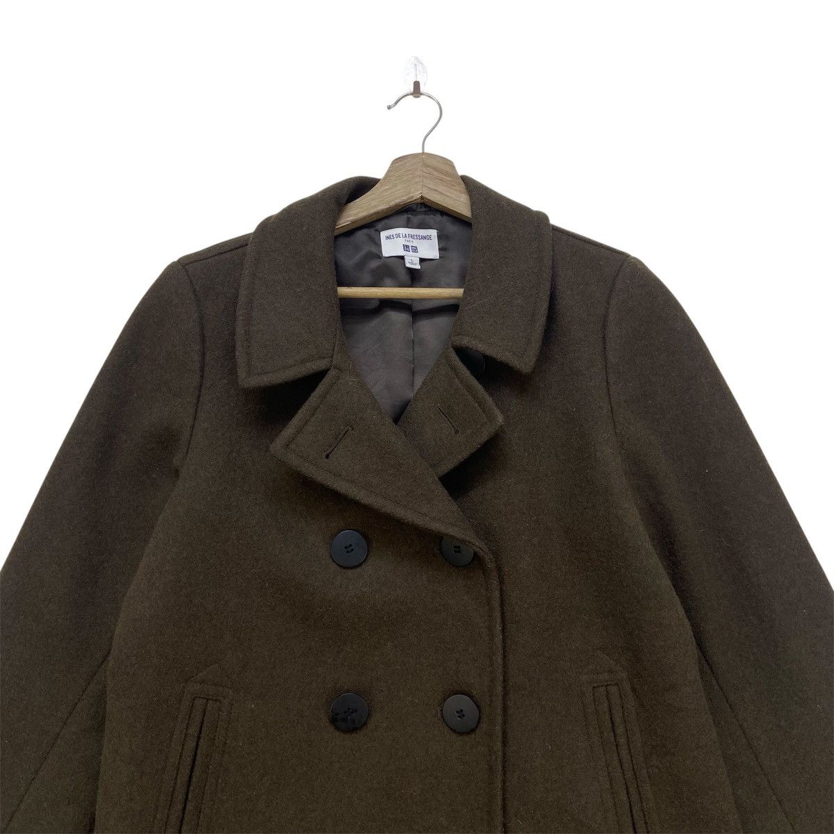 Japanese Brand Ines De La Fressange X Uniqlo Paris Double Breasted Wool Size M / US 6-8 / IT 42-44 - 2 Thumbnail