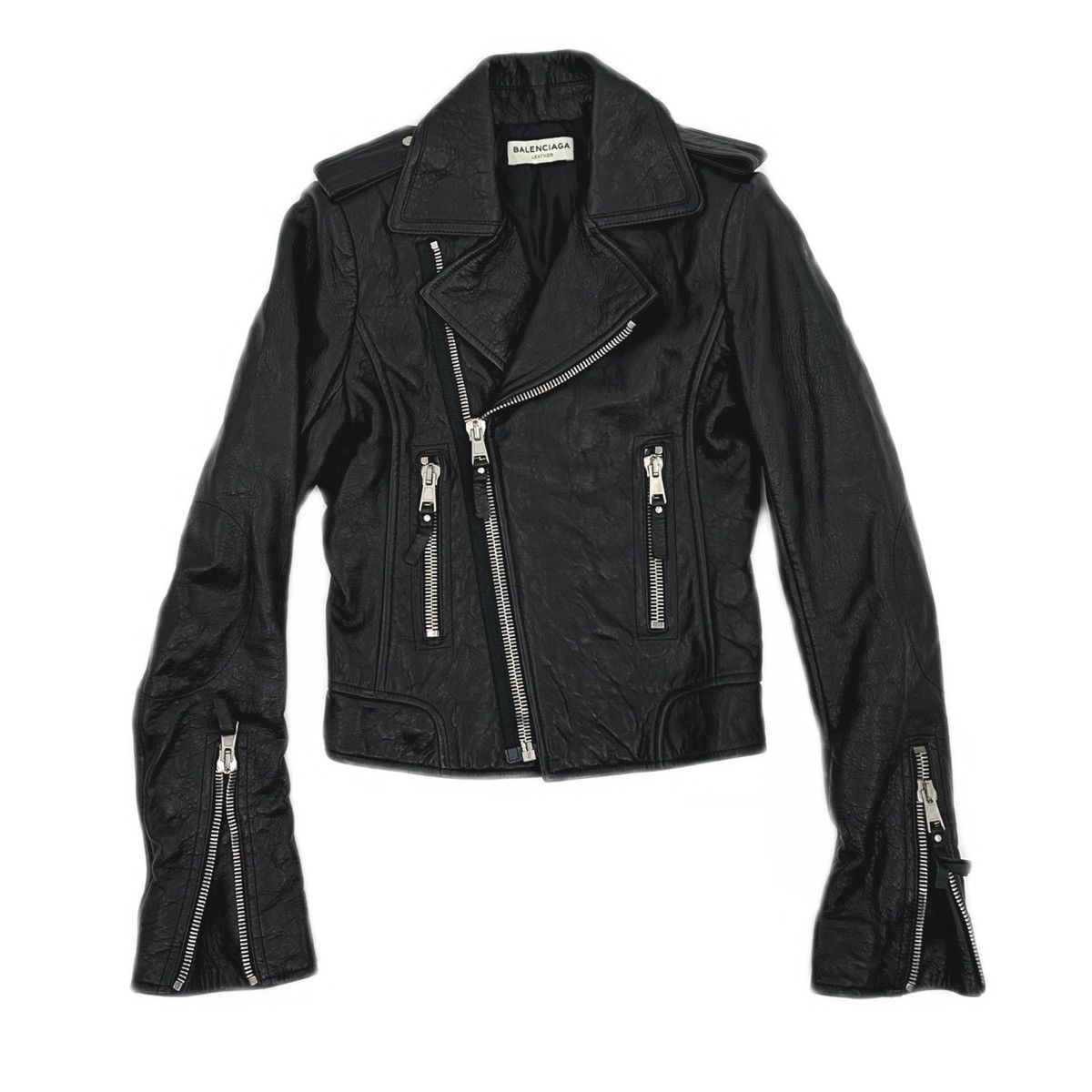 Balenciaga Balenciaga leather motorcycle jacket Size XS / US 0-2 / IT 36-38 - 1 Thumbnail