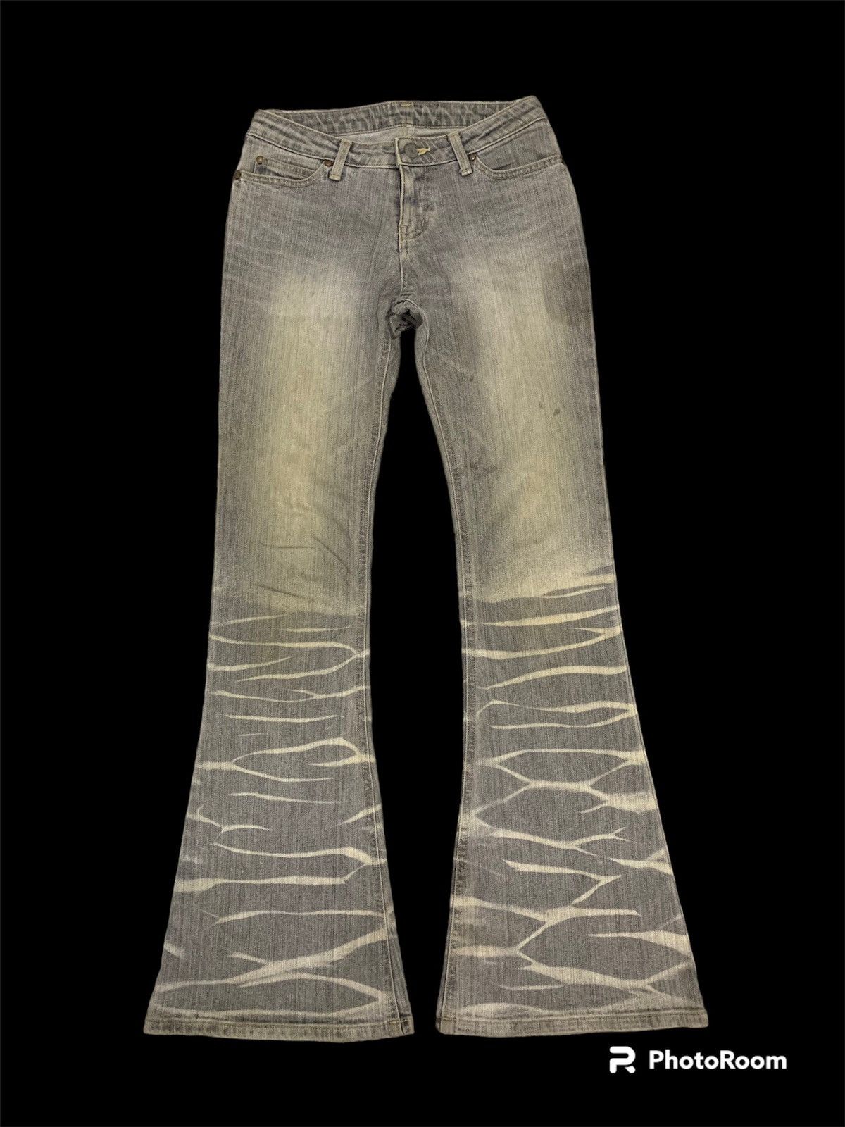 image of Archival Clothing x Avant Garde Flarehysteric Glamour Inspired Japanese Flare Pant in Black (Size 2