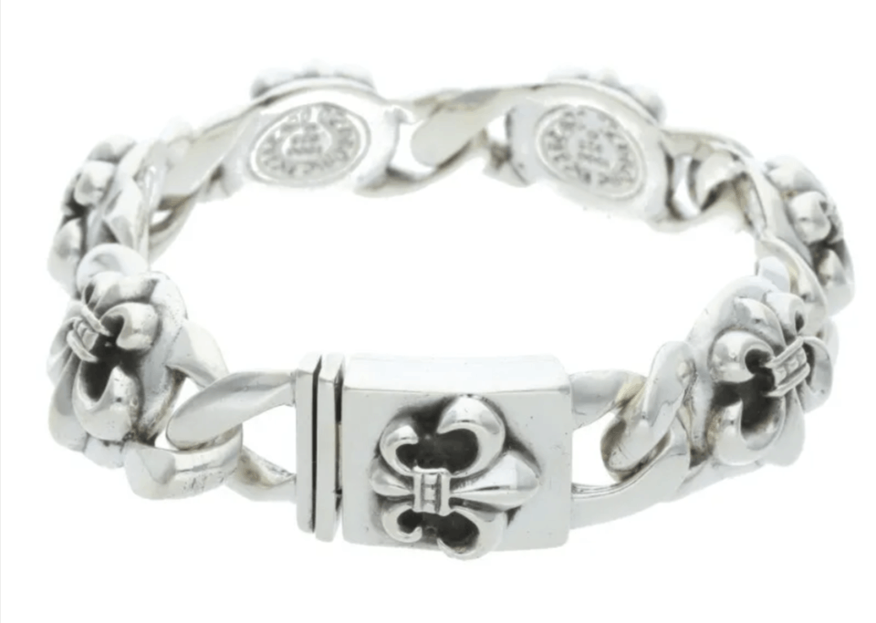 Chrome Hearts BS FLUER LINK/BS Fluer Link Old Silver Bracelet Men's 6LINK Size ONE SIZE - 3 Thumbnail