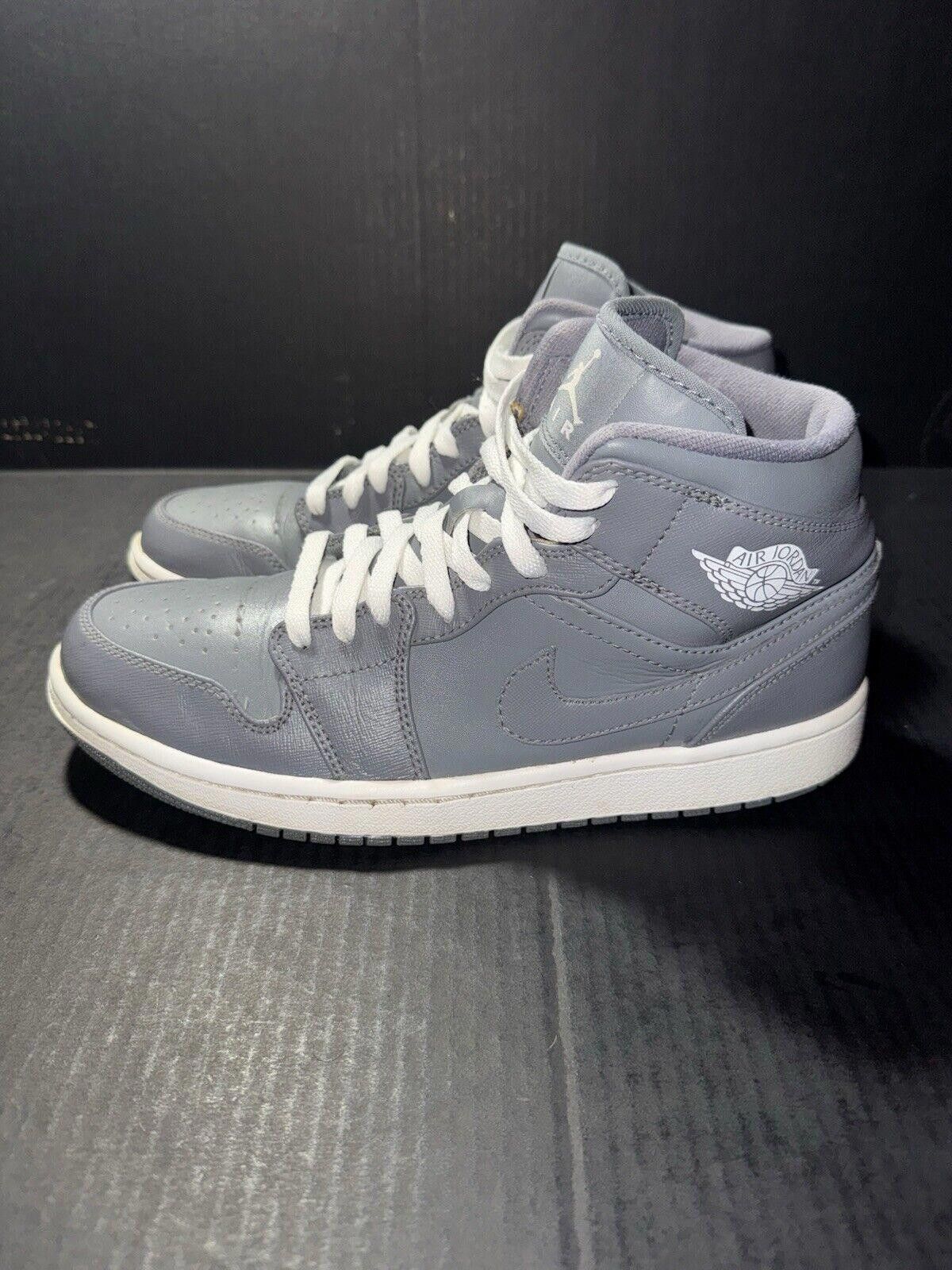 Jordan Brand Nike Air Jordan 1 Mid Cool Grey White - 554724-003 - Sz 9.5 Size US 9.5 / EU 42-43 - 5 Thumbnail