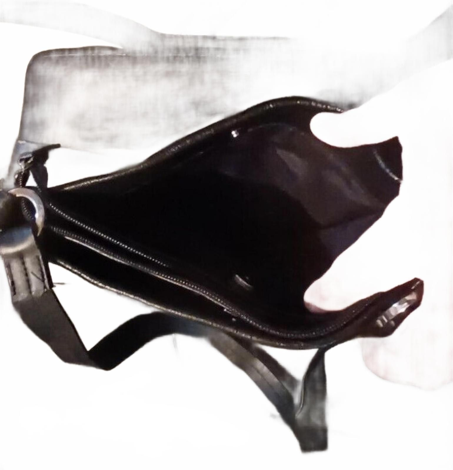 The Unbranded Brand Unbranded Genuine Leather Black Shoulder Bag Adj. Strap Size ONE SIZE - 5 Thumbnail