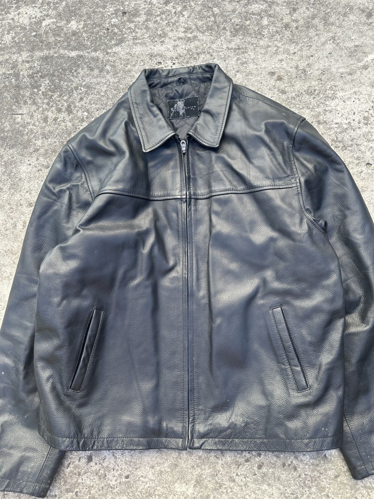 Genuine Leather Y2K Vintage Leather Jacket Streetwear Rare Style USA VTg XL Size US XL / EU 56 / 4 - 2 Thumbnail