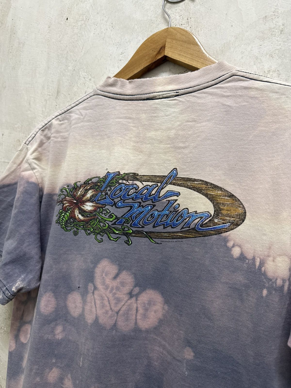 Vintage Thrashed Faded Vintage 90s Local Motion Hawaiian Surf Tee Size US S / EU 44-46 / 1 - 2 Thumbnail