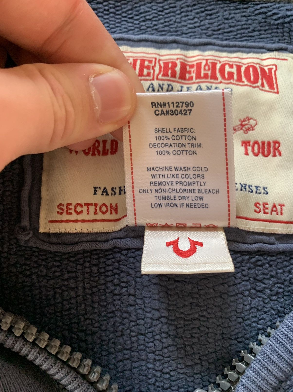 True Religion Vintage True Religion Coll Faded Hoodie Y2K Size US M / EU 48-50 / 2 - 12 Thumbnail