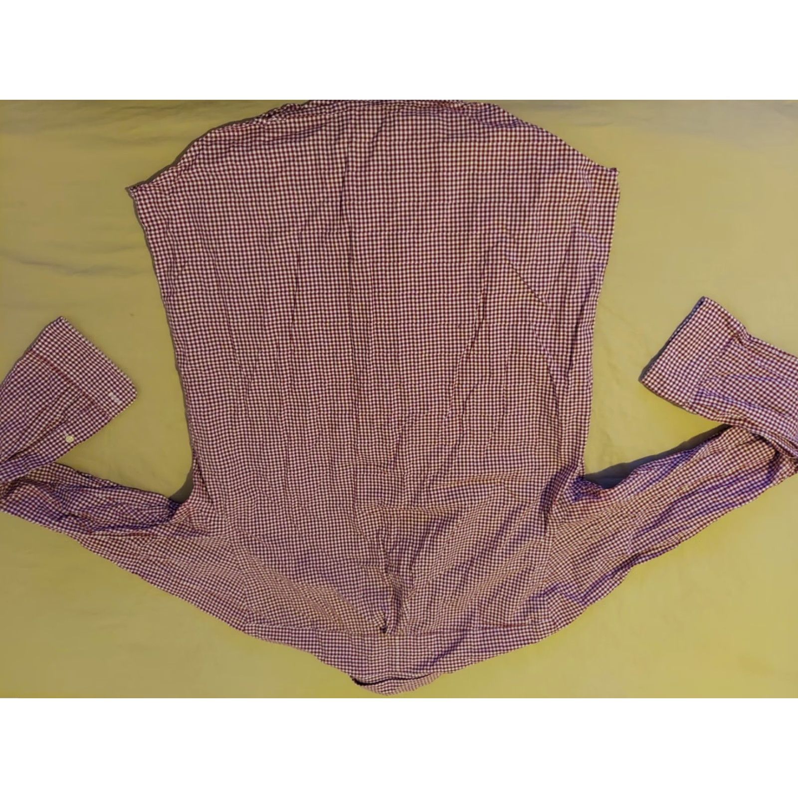 Polo Ralph Lauren Polo Ralph Lauren Dress Shirt Mens M Medium Burgundy Button Cotton Size 40R - 5 Thumbnail