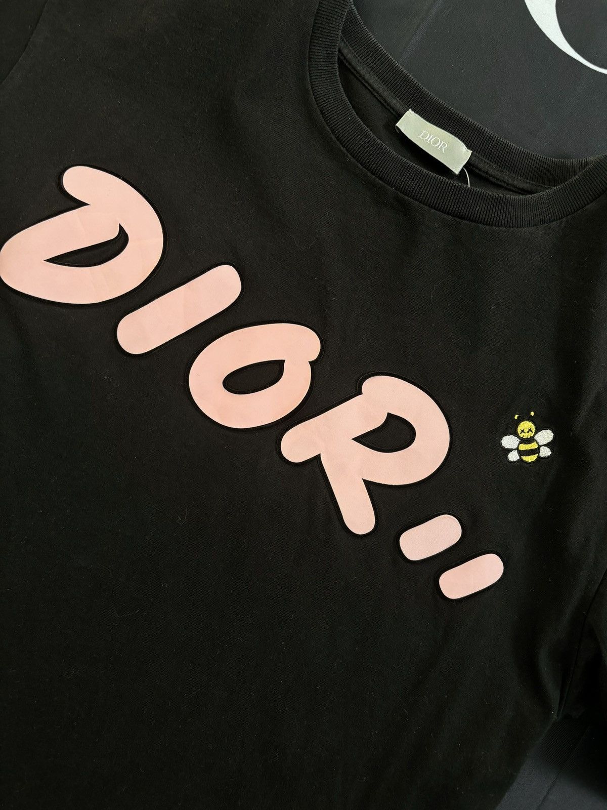 Dior Dior Kaws Pink Logo Spell Out Puffed Print T-Shirt Size US M / EU 48-50 / 2 - 2 Thumbnail