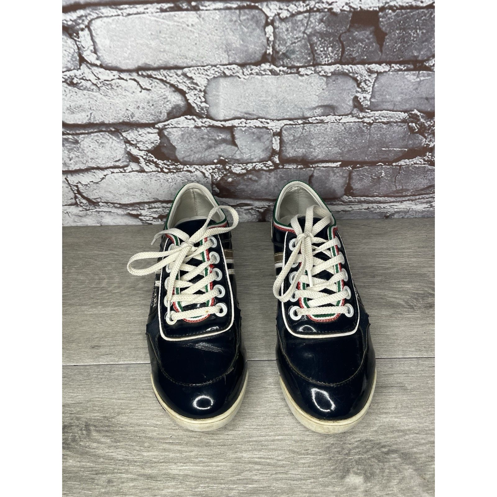 Studio Nicholson NICKELSON Fiera Blue Patent Leather Low Top Lace Sneakers Wo Size US 7.5 / IT 37.5 - 10 Thumbnail