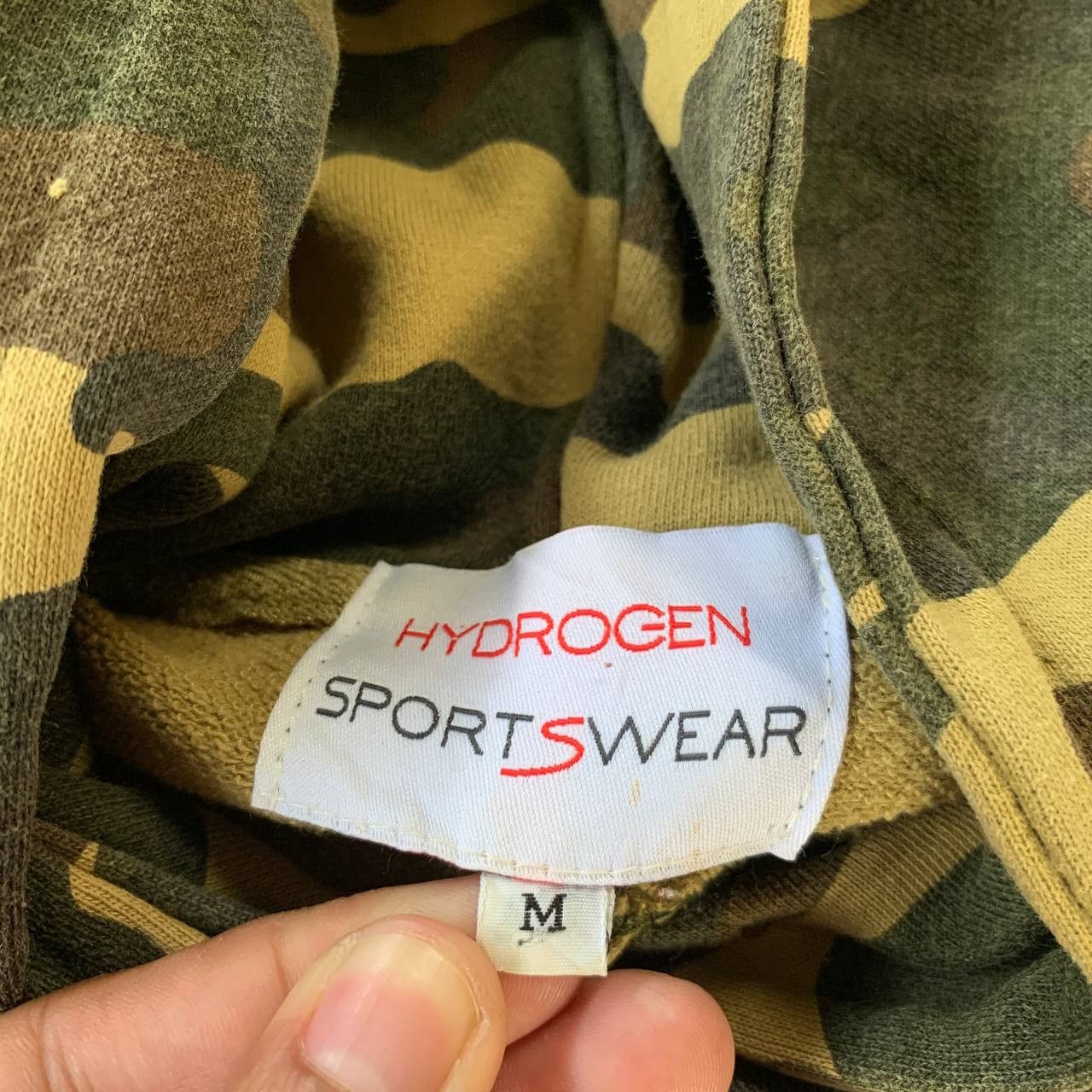 HYDROGEN Vintage Y2K HYDROGEN Big Skull Logo Army Hoodie Size US M / EU 48-50 / 2 - 6 Thumbnail