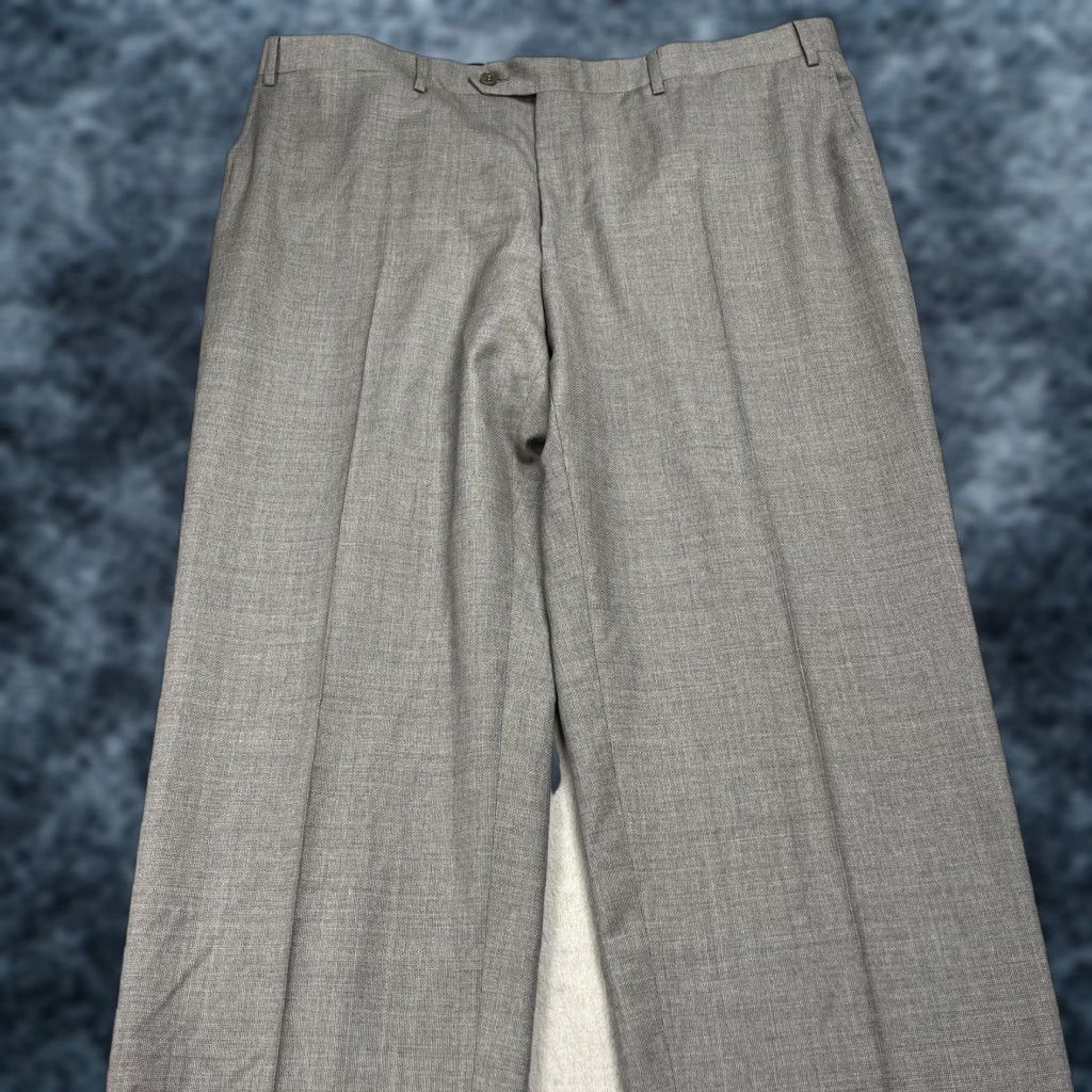 Canali Canali Mens Pants 43x35 Gray Wool Dress Flat Front Straight Leg Trousers Size US 40 / EU 56 - 1 Thumbnail