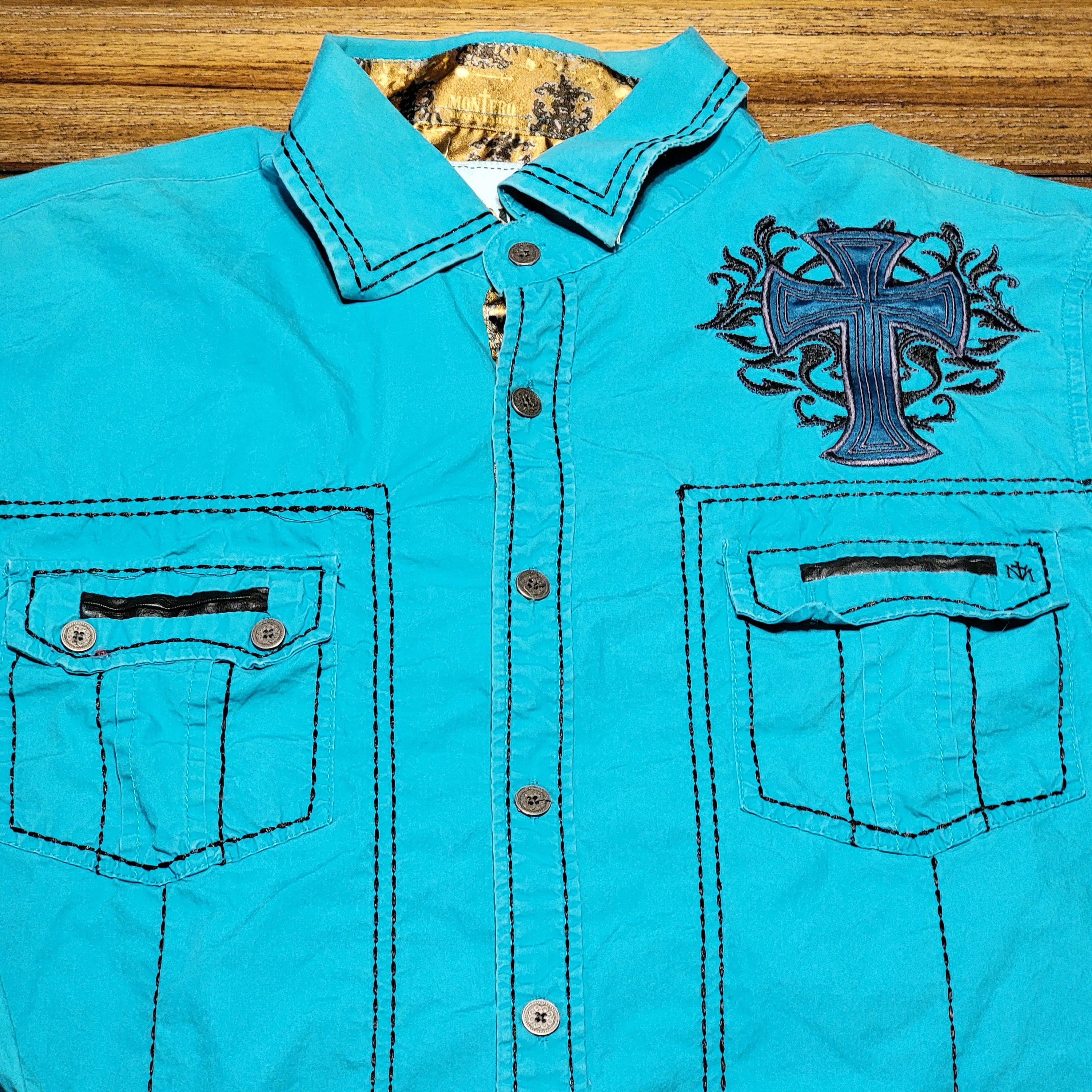 Other Montero Black Label LS Western Shirt w/ Embroidered - 2XL Size US XXL / EU 58 / 5 - 2 Thumbnail