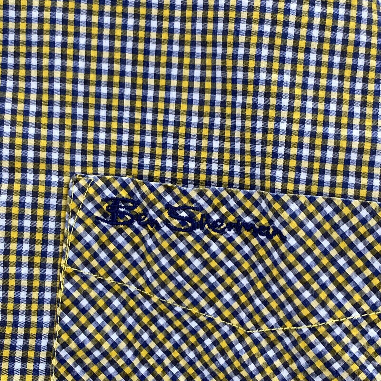 Ben Sherman Ben Sherman Mens XL Long Sleeve Button Down Yellow PLAID Size US XL / EU 56 / 4 - 10 Thumbnail