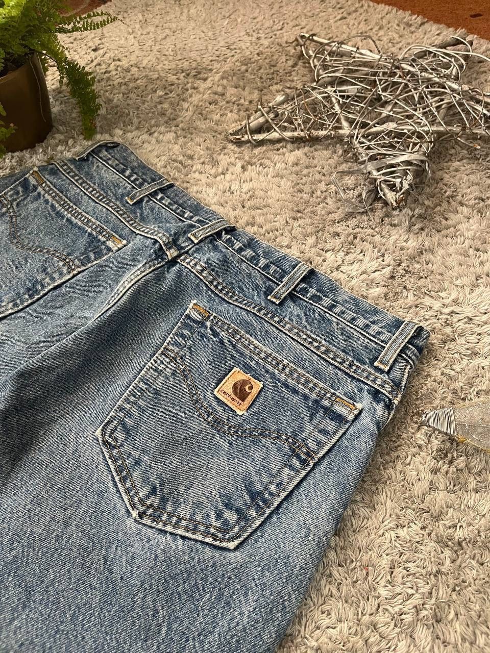 Carhartt × Vintage 90s Carhartt Jeans Vintage Streetwear Rare Logo Size US 34 / EU 50 - 5 Thumbnail