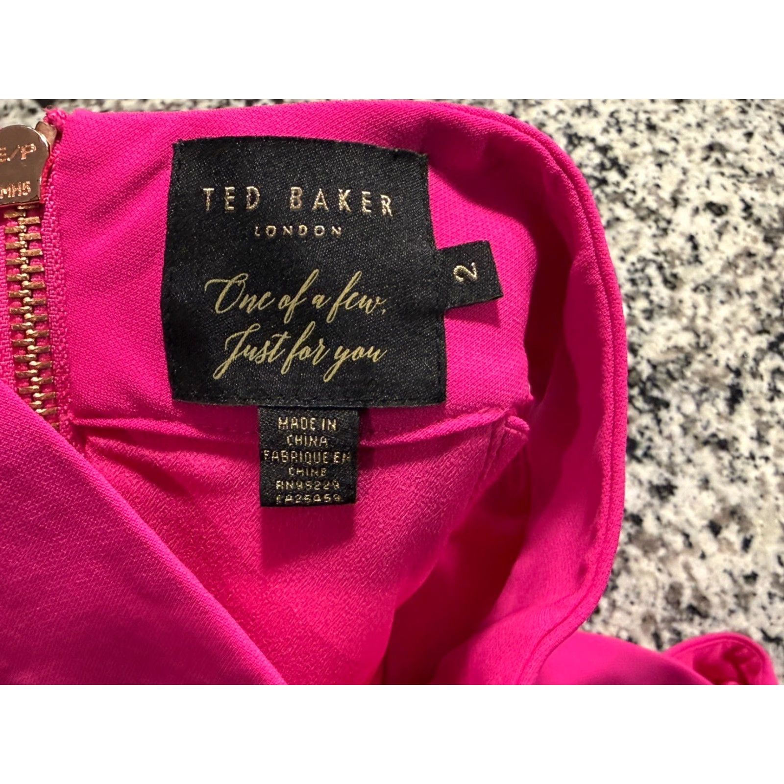 Ted Baker TED BAKER Dress Halter Pink 2 A-Line Mini Sleeveless Scallop Zip Boutique, Designer Barbiecore, Shift, 8 16 24 Women Size XS / US 0-2 / IT 36-38 - 4 Thumbnail