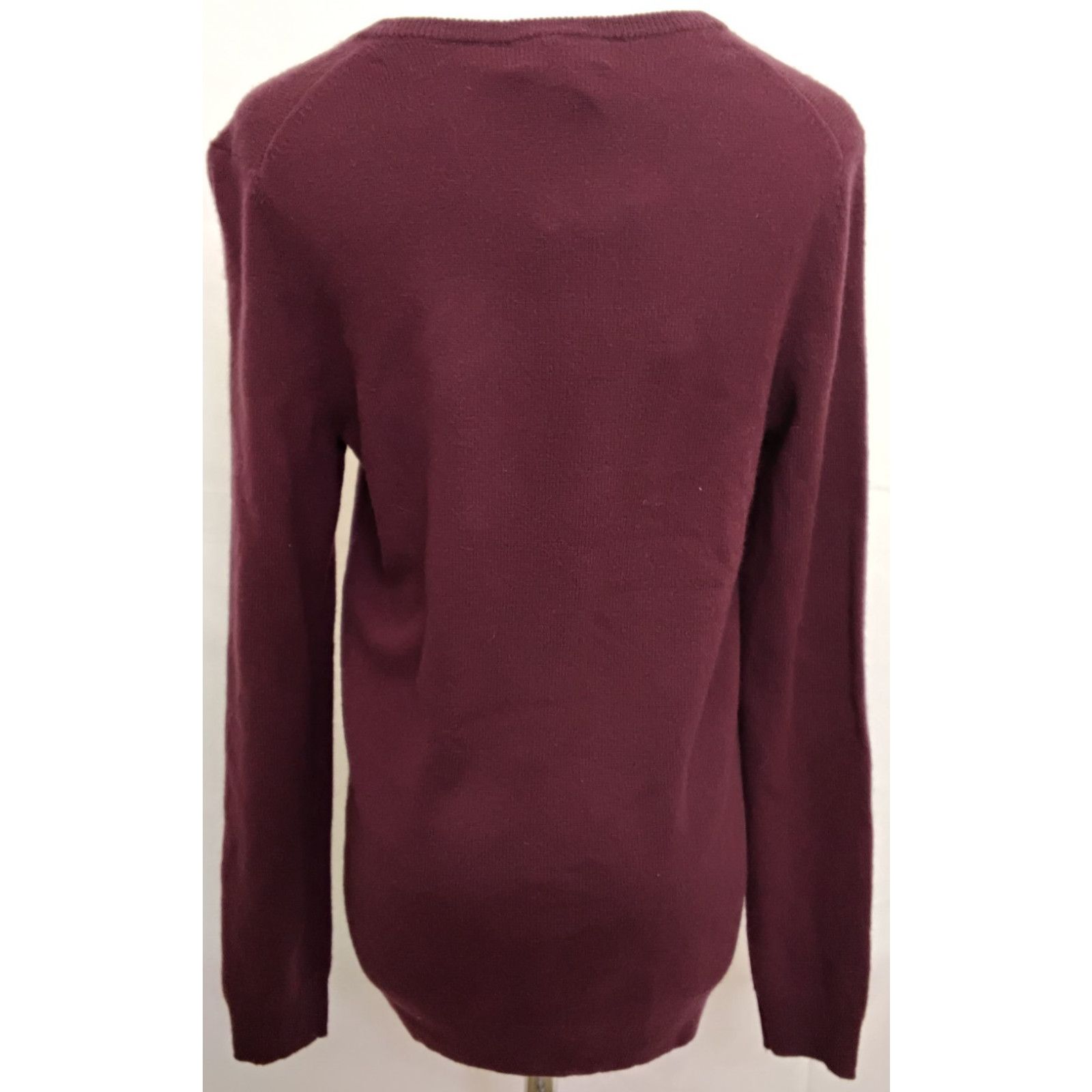 Bloomingdale's C by Bloomingdale's V-Neck Sweater Women M Red Cashmere NWT Size M / US 6-8 / IT 42-44 - 3 Thumbnail