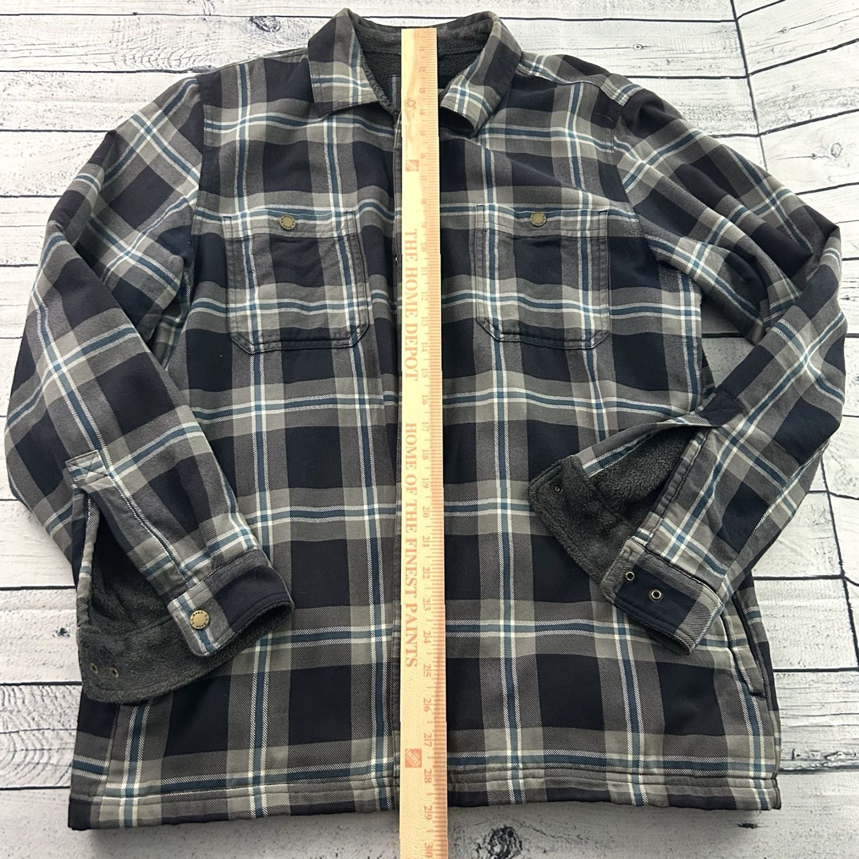 Vintage L.L. Bean Fleece Lined Shirt Jacket Mens M Gray Flannel Jacket Size US M / EU 48-50 / 2 - 3 Thumbnail