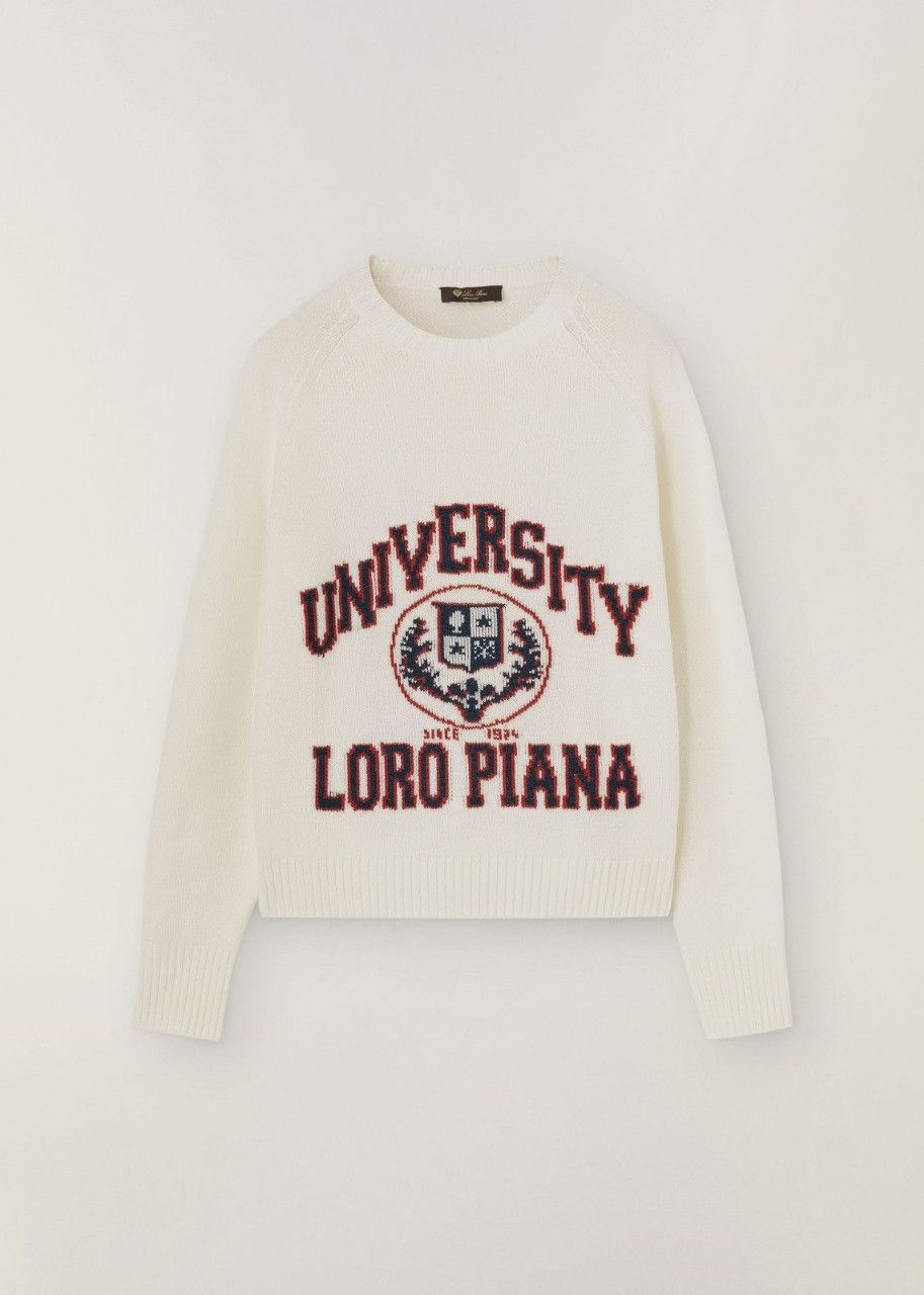 Loro Piana o1srvl11e0524 Sweater in White Size M / US 6-8 / IT 42-44 - 1 Thumbnail