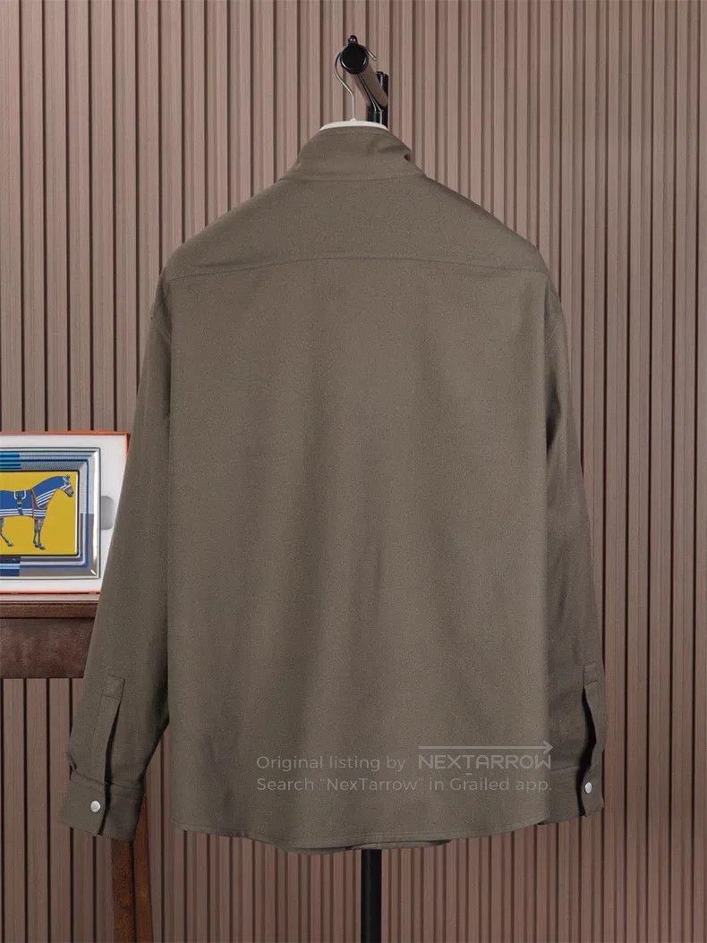 Hermes Hermes size 41 Men's Basalt Color Shirt Jacket Size US L / EU 52-54 / 3 - 3 Thumbnail