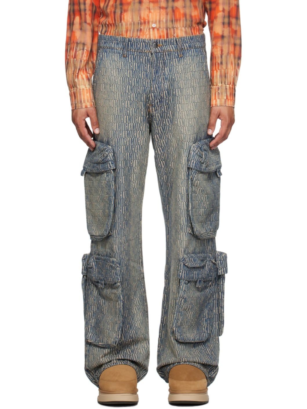 Amiri o1w1db10125 Denim Cargo Pant in Indigo Size US 32 / EU 48 - 2 Thumbnail