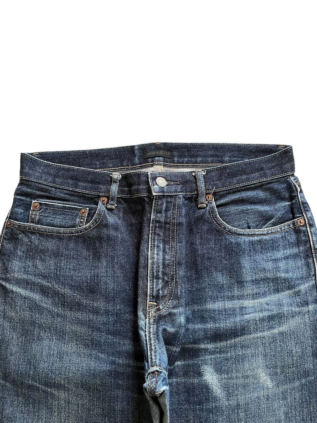 Uniqlo Vintage Japanese Uniqlo Selvedge Dark Wash Loose Jeans Size US 32 / EU 48 - 5 Thumbnail