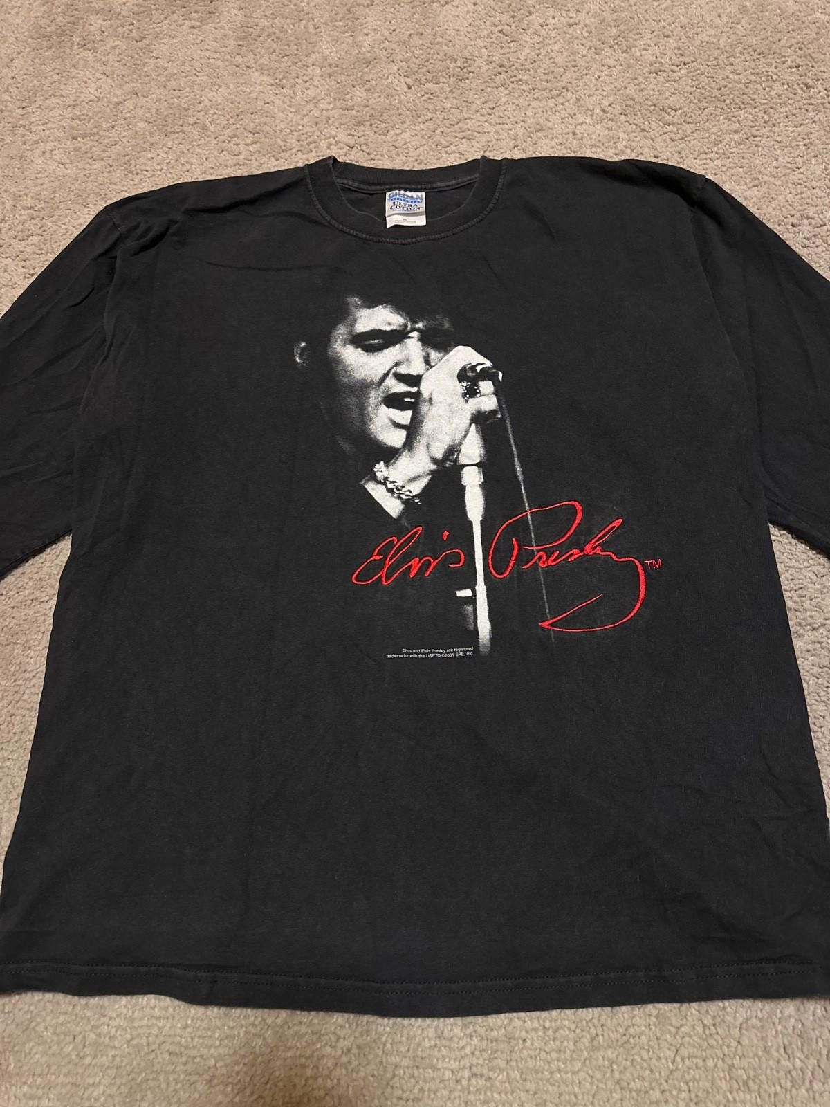 Gildan Band Tees Elvis Presley 2001 00s tee longsleeve t shirt rare Size US XL / EU 56 / 4 - 3 Thumbnail