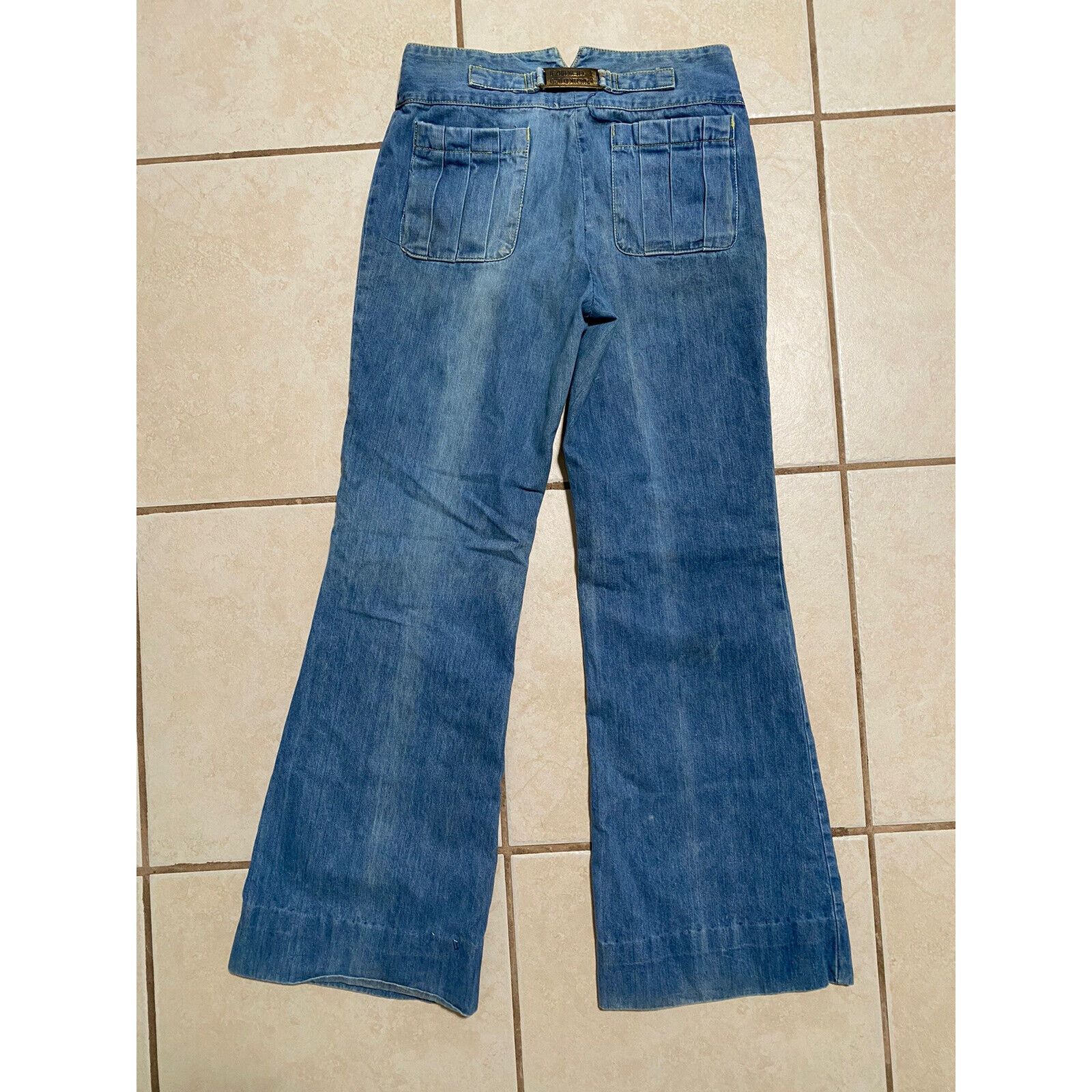 Faded Glory VTG 70s Faded Glory Appendagez Denim Jeans Bell Bottoms Size 29" - 11 Thumbnail